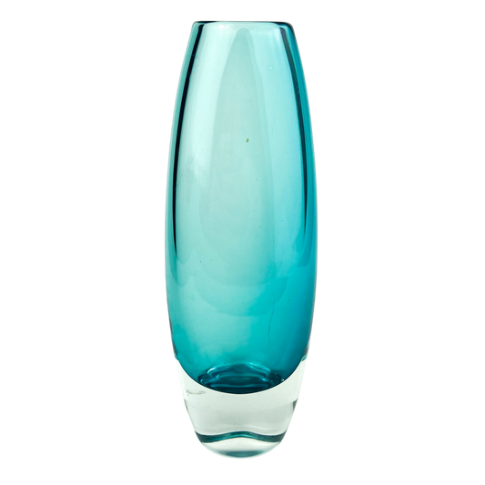 Swedish Aqua Glass Vase #O766