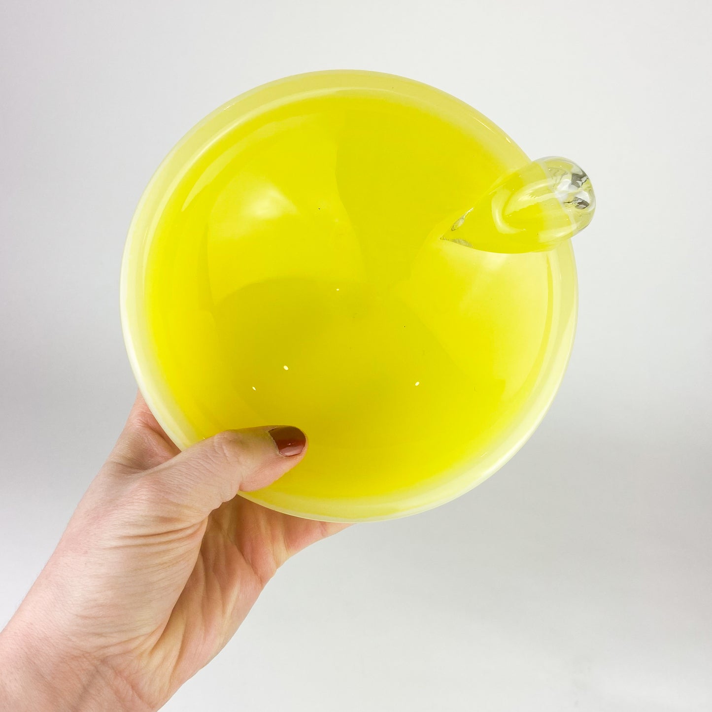 Murano Yellow + Clear Glass Catchall/Ashtray #O606