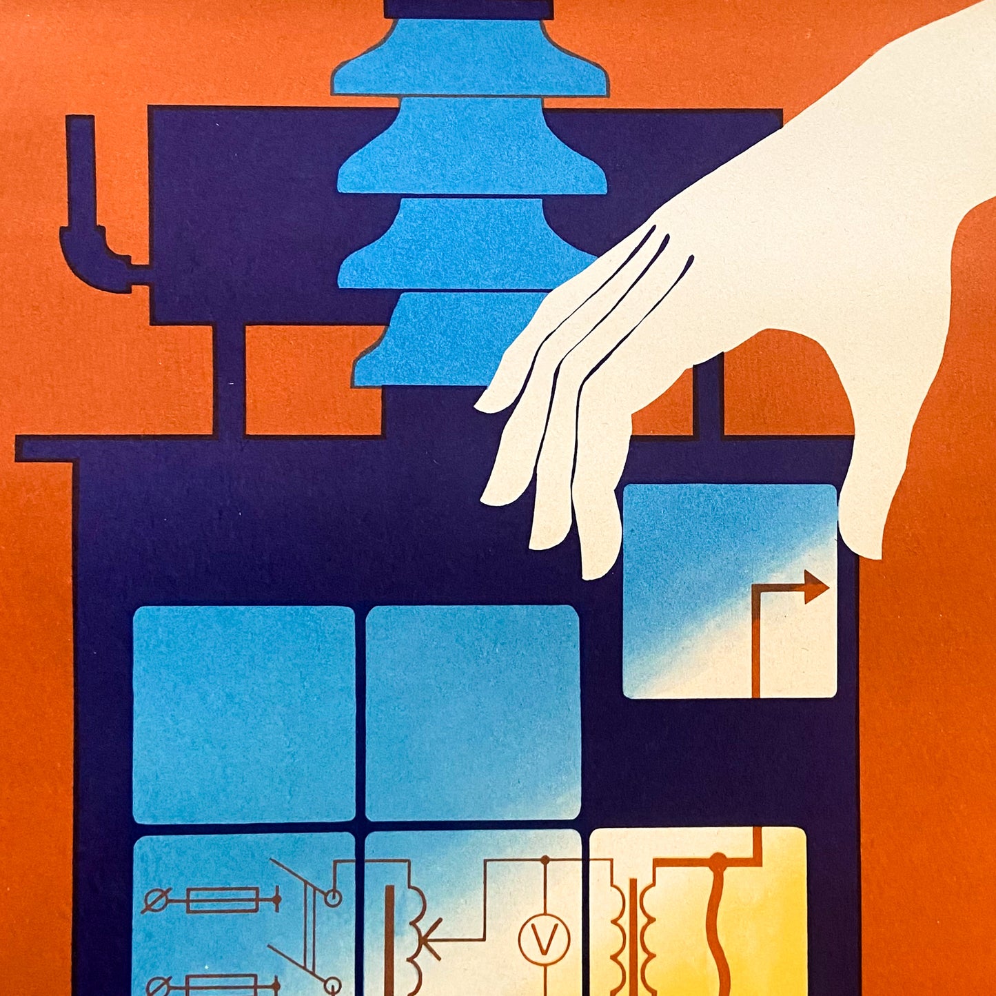 1987 Soviet Electrical Safety Poster #P1739 - 17" x 23"