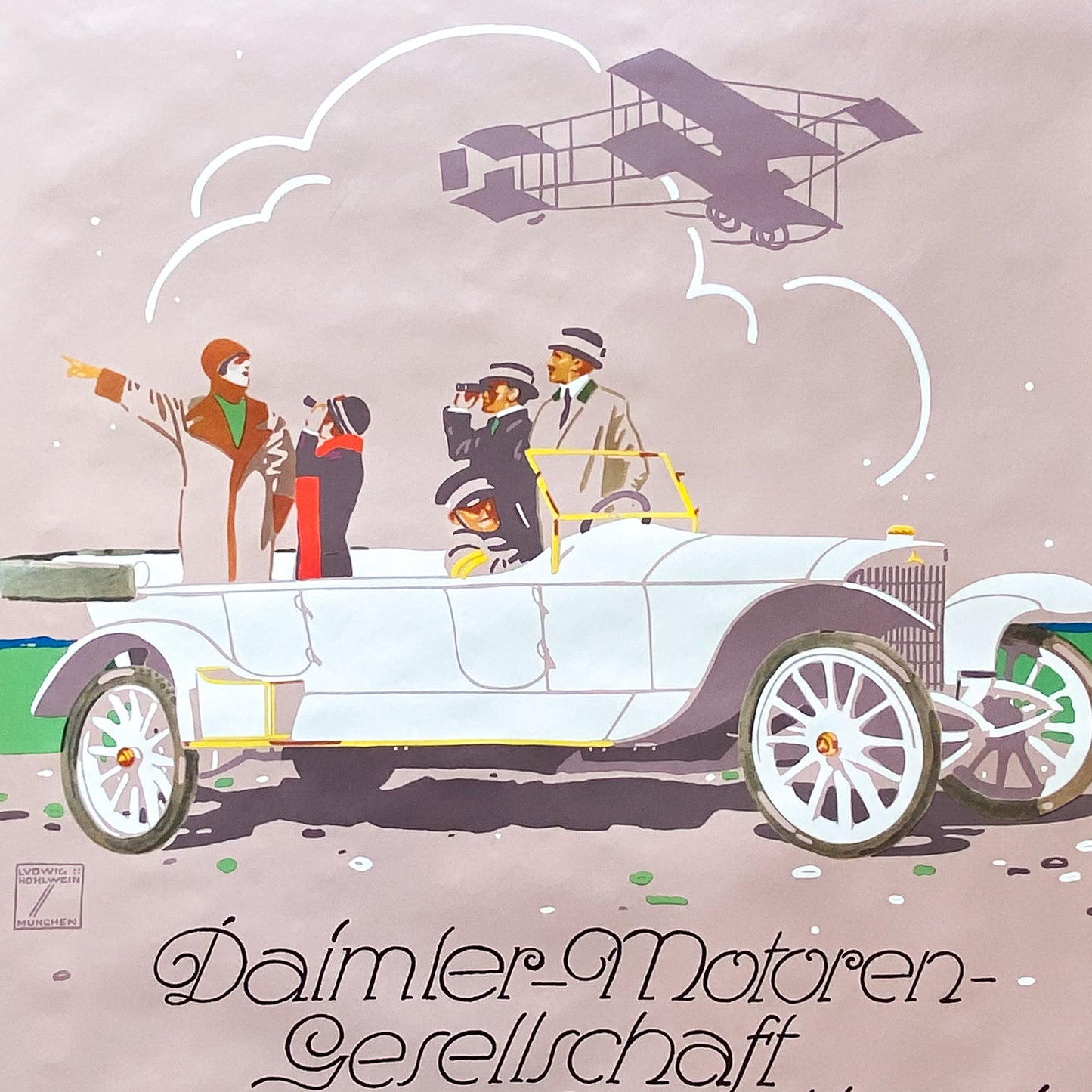 1980s German Mercedes Advertisement Poster #P1781 - 23"x 33"