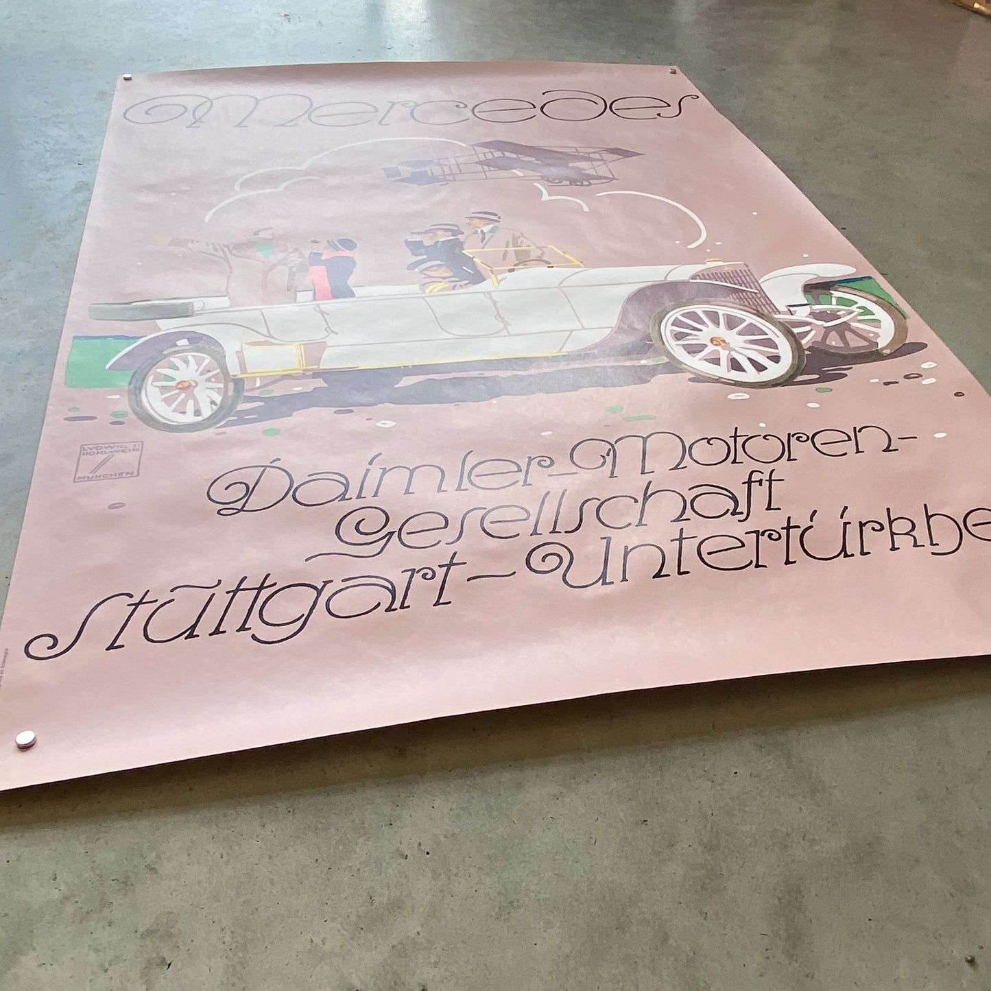 1980s German Mercedes Advertisement Poster #P1781 - 23"x 33"