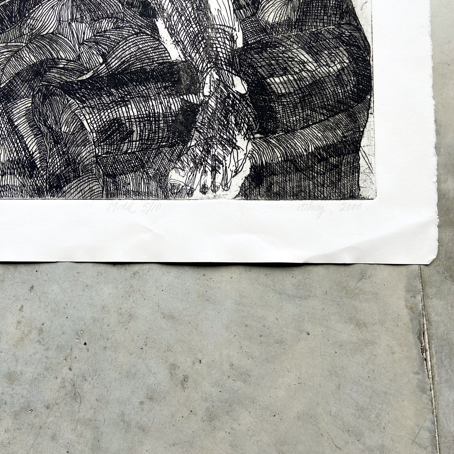 Model (2000) Etching by Donald Kelley #P1866 - 22" x 30"