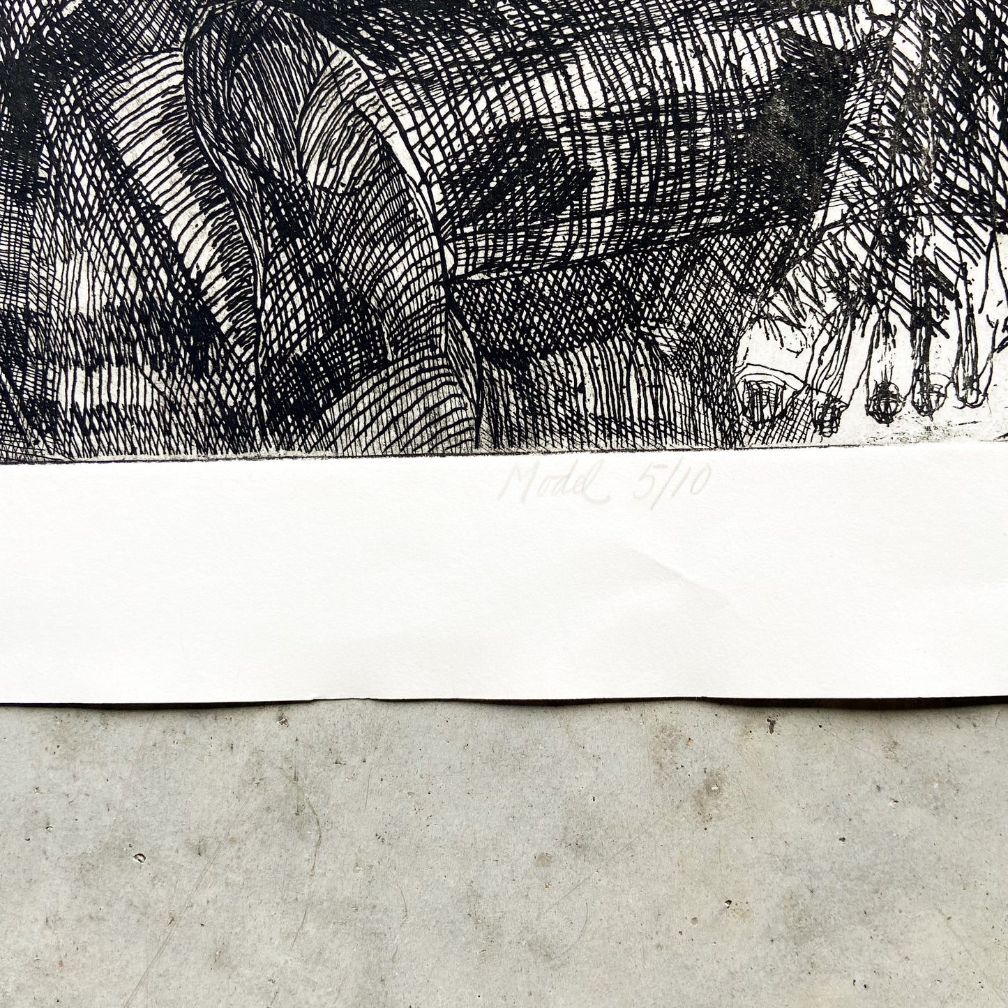 Model (2000) Etching by Donald Kelley #P1866 - 22" x 30"