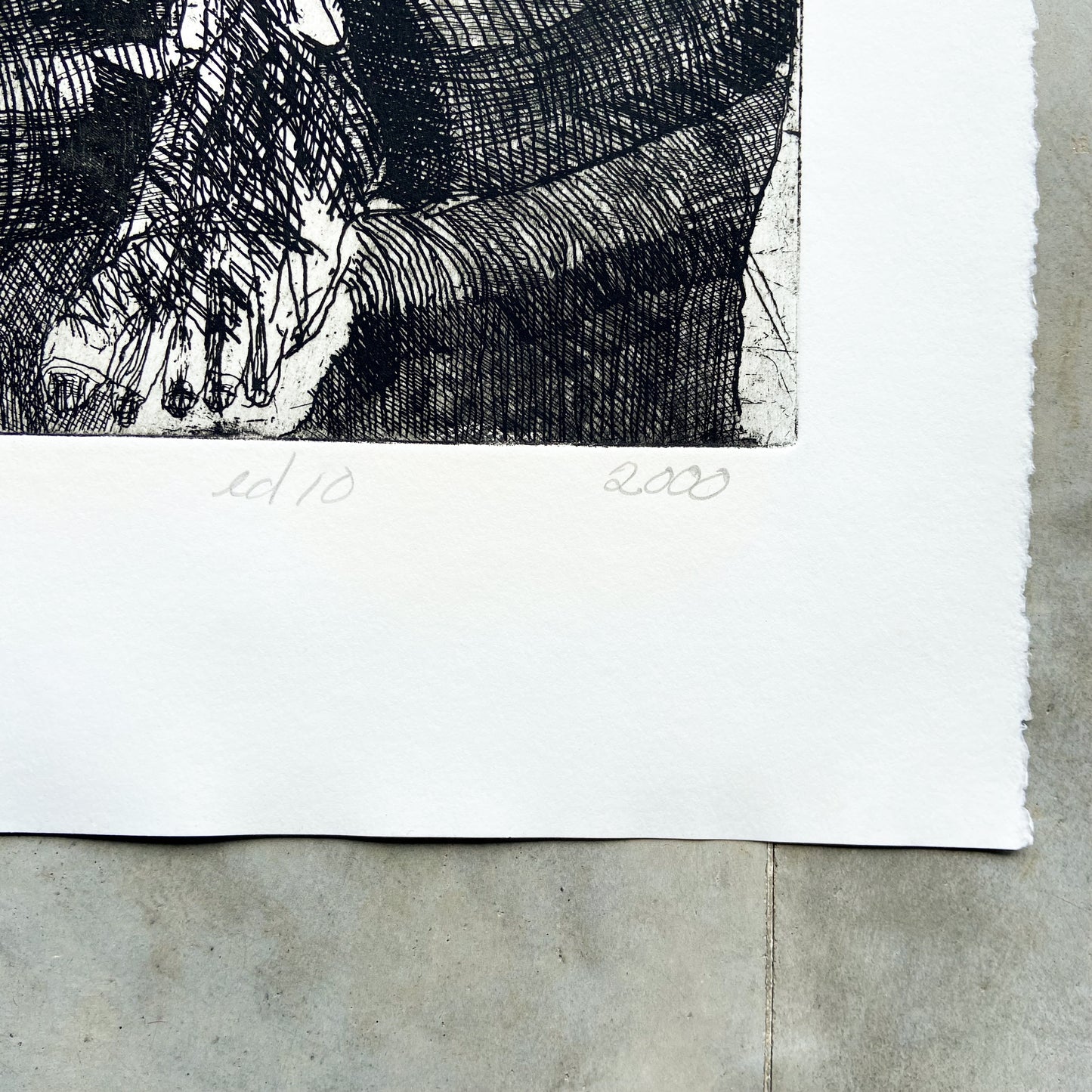 Model (2000) Etching by Donald Kelley #P1867 - 22" x 30"