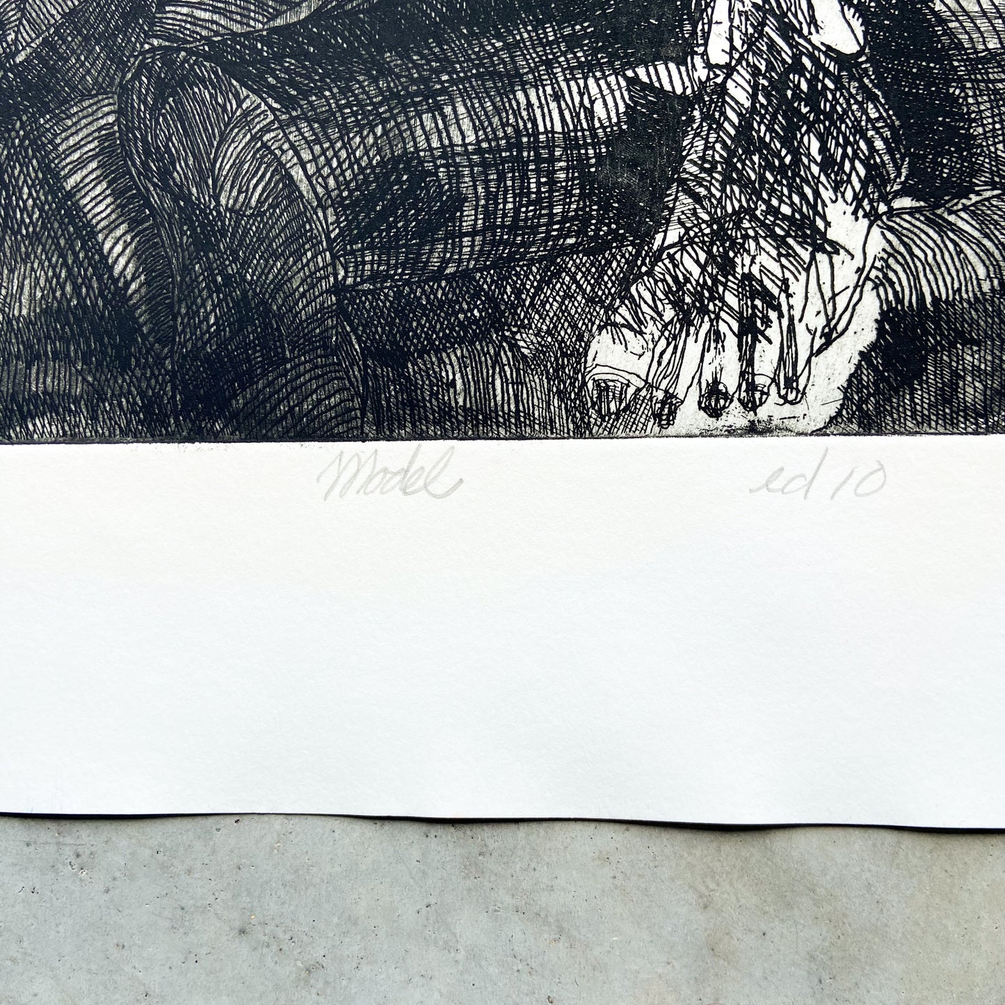 Model (2000) Etching by Donald Kelley #P1867 - 22" x 30"