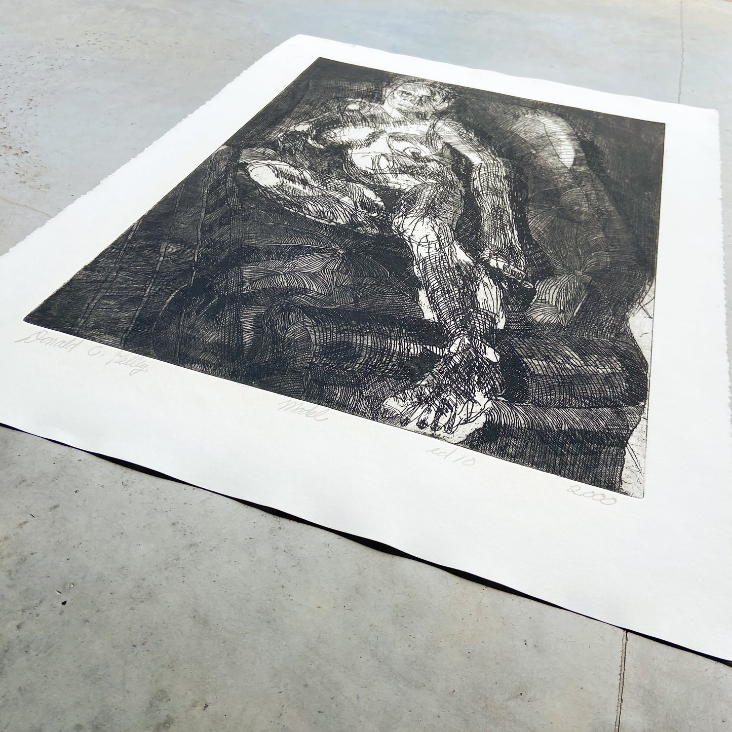 Model (2000) Etching by Donald Kelley #P1867 - 22" x 30"