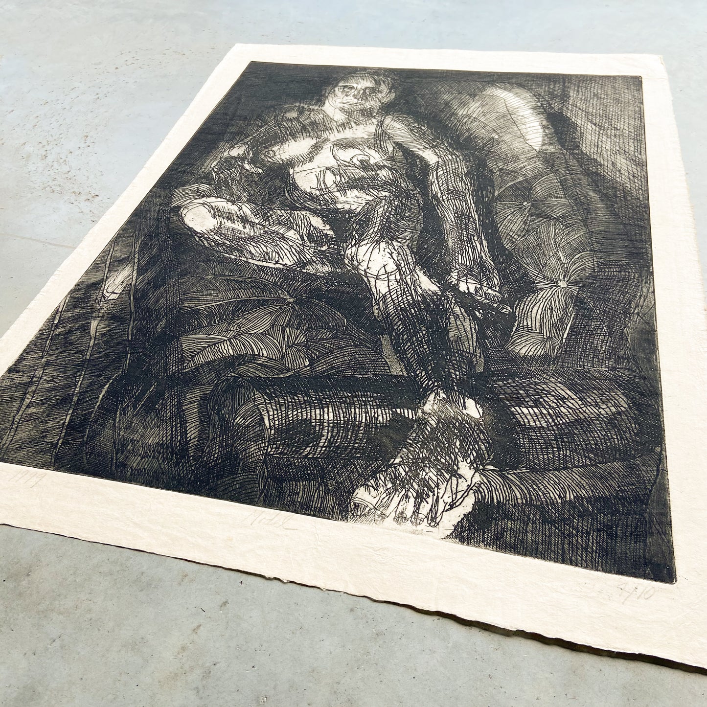 Model (1999) Etching by Donald Kelley #P1868 - 20" x 27"
