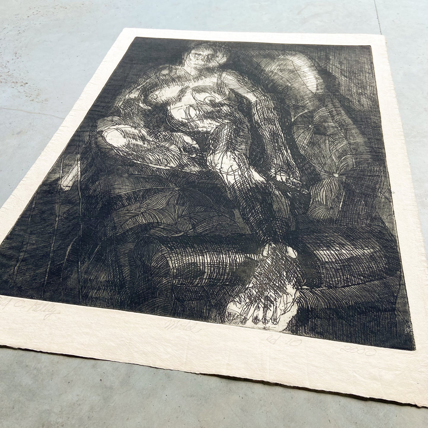 Model (2000) Etching by Donald Kelley #P1869 - 20" x 27"