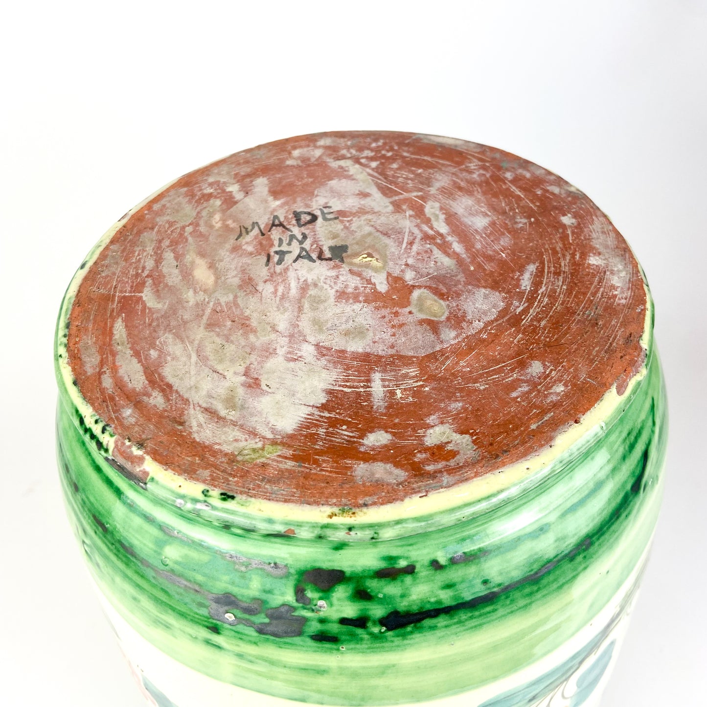 Vintage Italian Hand-Painted Ceramic Urn/Planter #O1345