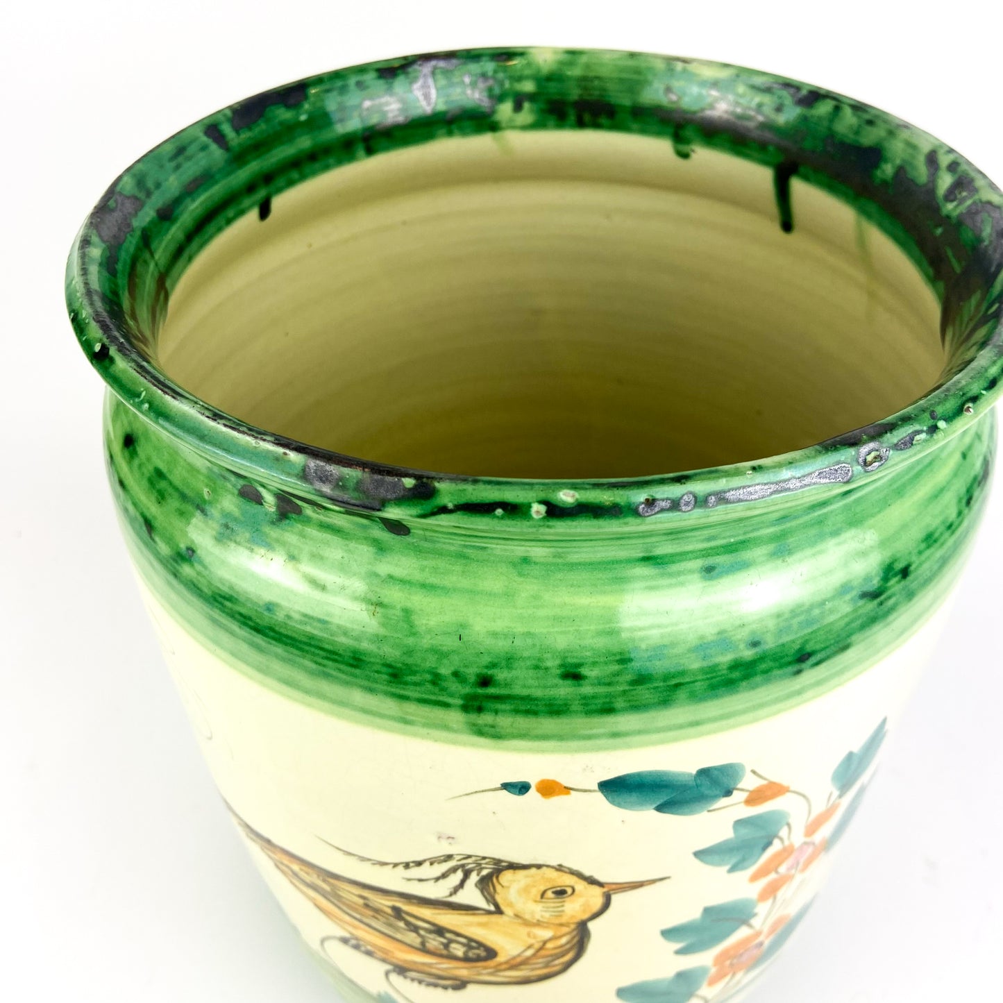 Vintage Italian Hand-Painted Ceramic Urn/Planter #O1345