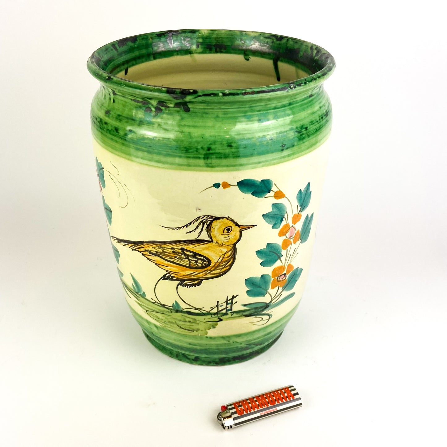 Vintage Italian Hand-Painted Ceramic Urn/Planter #O1345