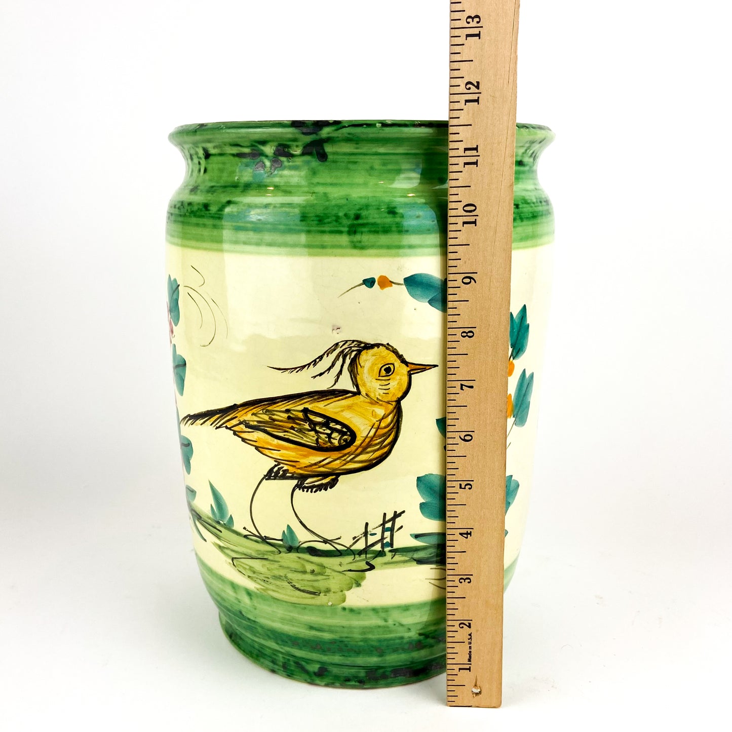 Vintage Italian Hand-Painted Ceramic Urn/Planter #O1345