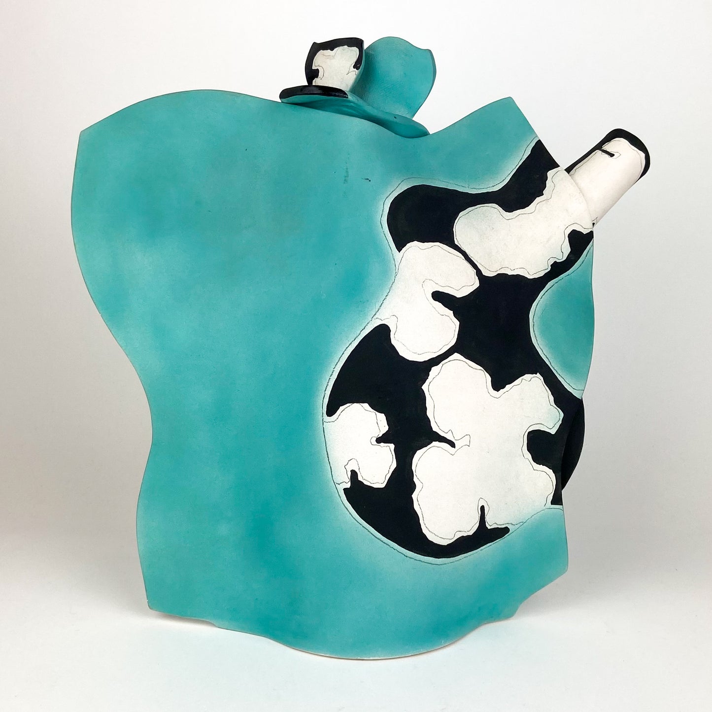 Vintage Post Modern Studio Pottery Teapot/Sculpture #O1359