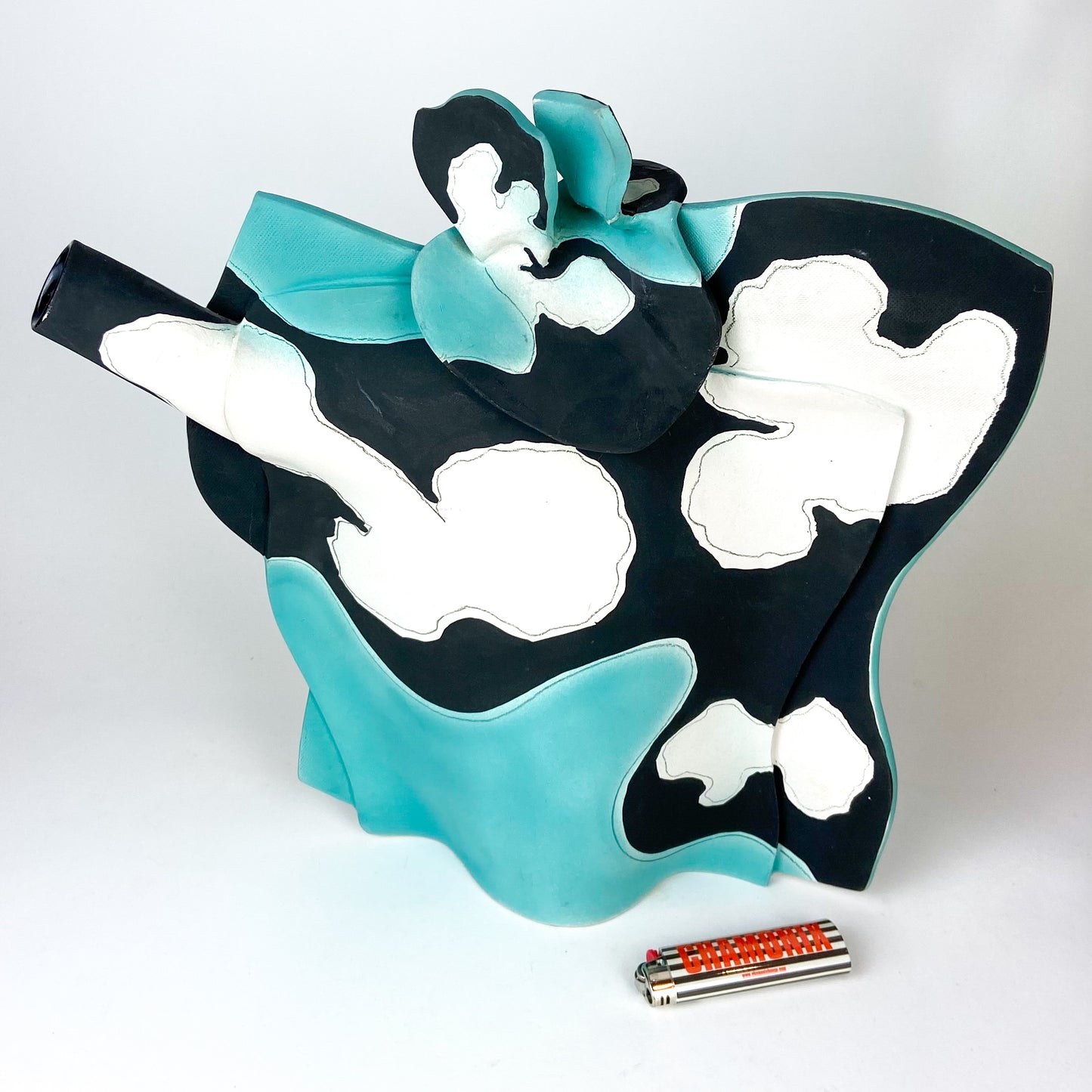 Vintage Post Modern Studio Pottery Teapot/Sculpture #O1359