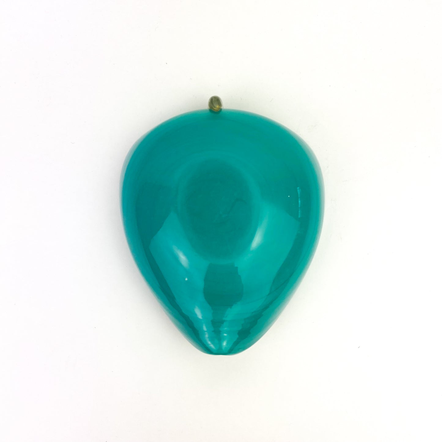 Murano Turquoise + Gold Leaf Shaped Glass Catchall/Ashtray #O788