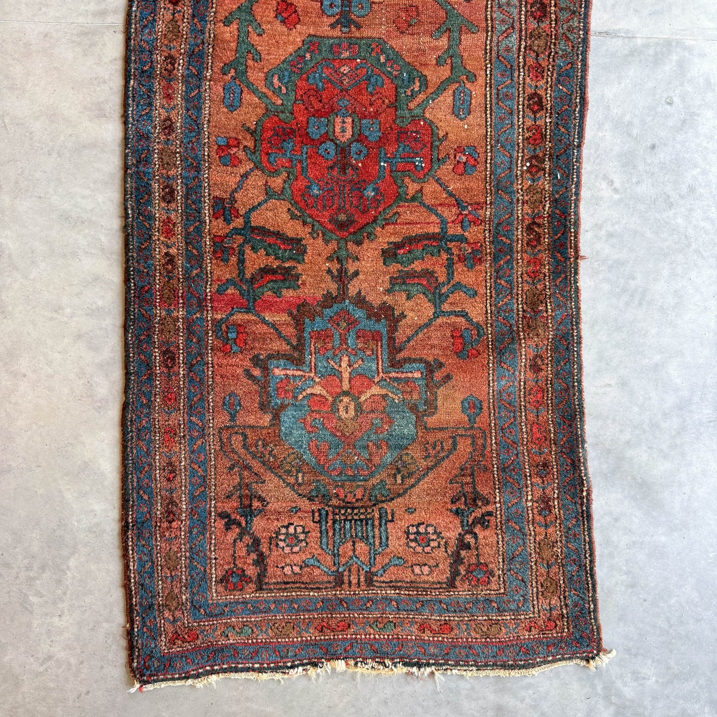 Rare Narrow Antique Kurdish Runner #R1335 - 2'8" x 10'1"