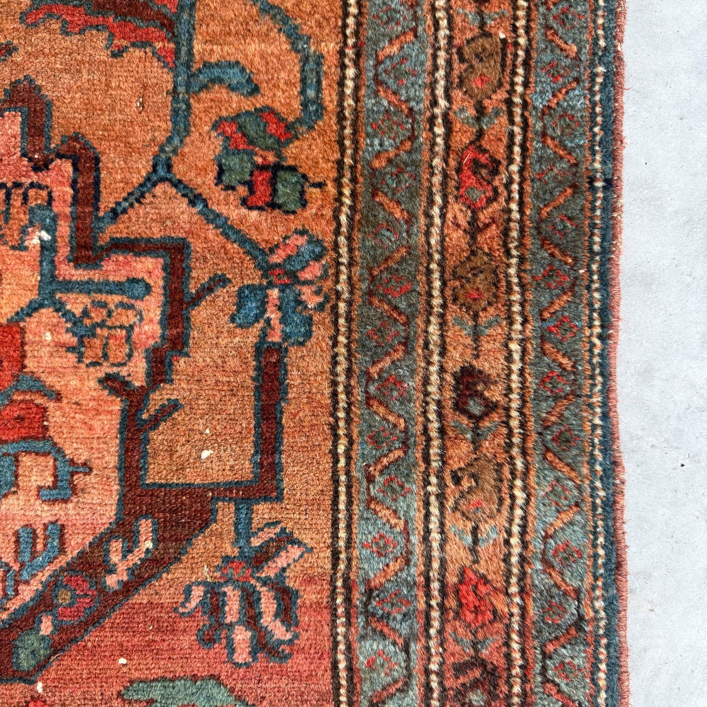 Rare Narrow Antique Kurdish Runner #R1335 - 2'8" x 10'1"