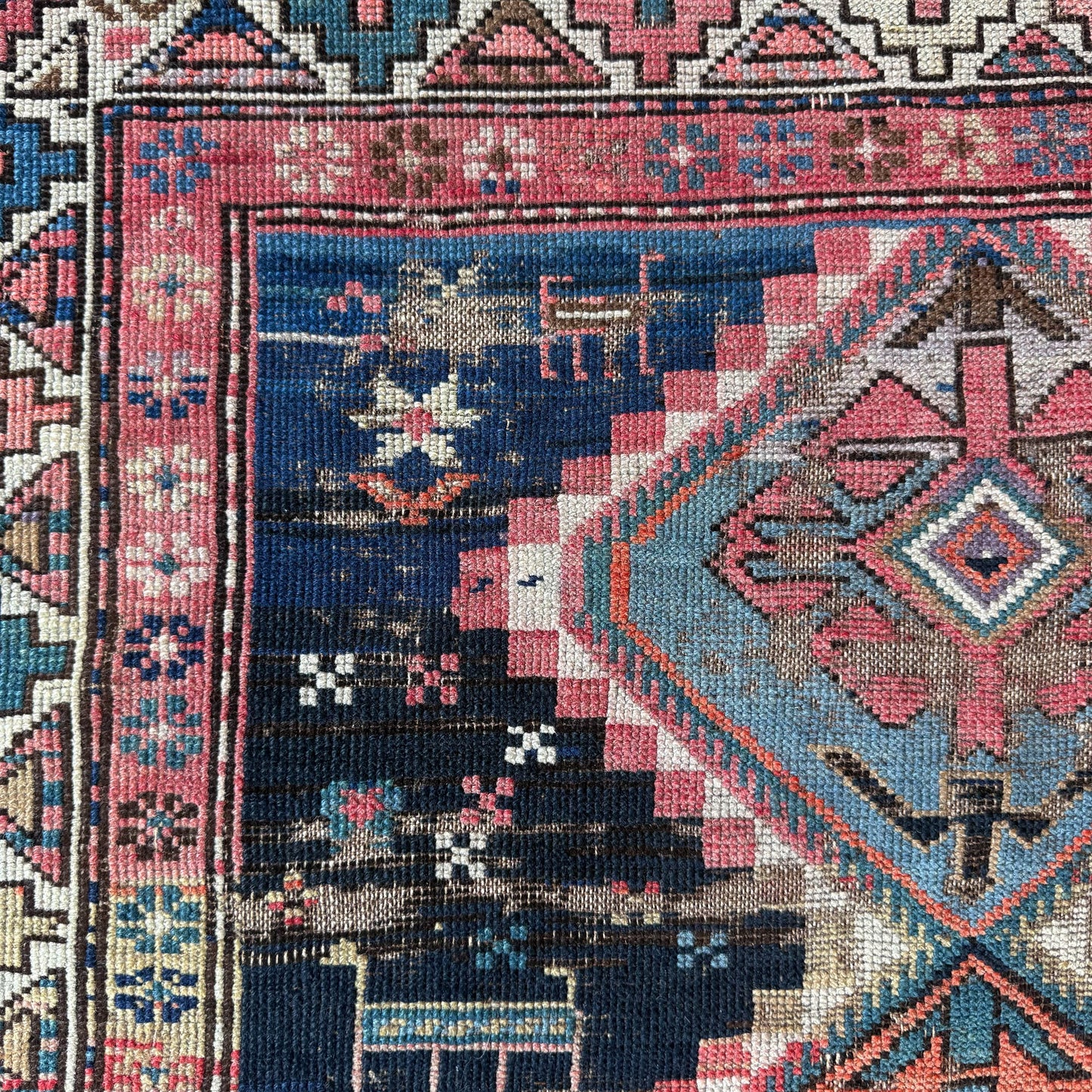 Antique Kazak Runner #R1334 - 3'9" x 8'4"