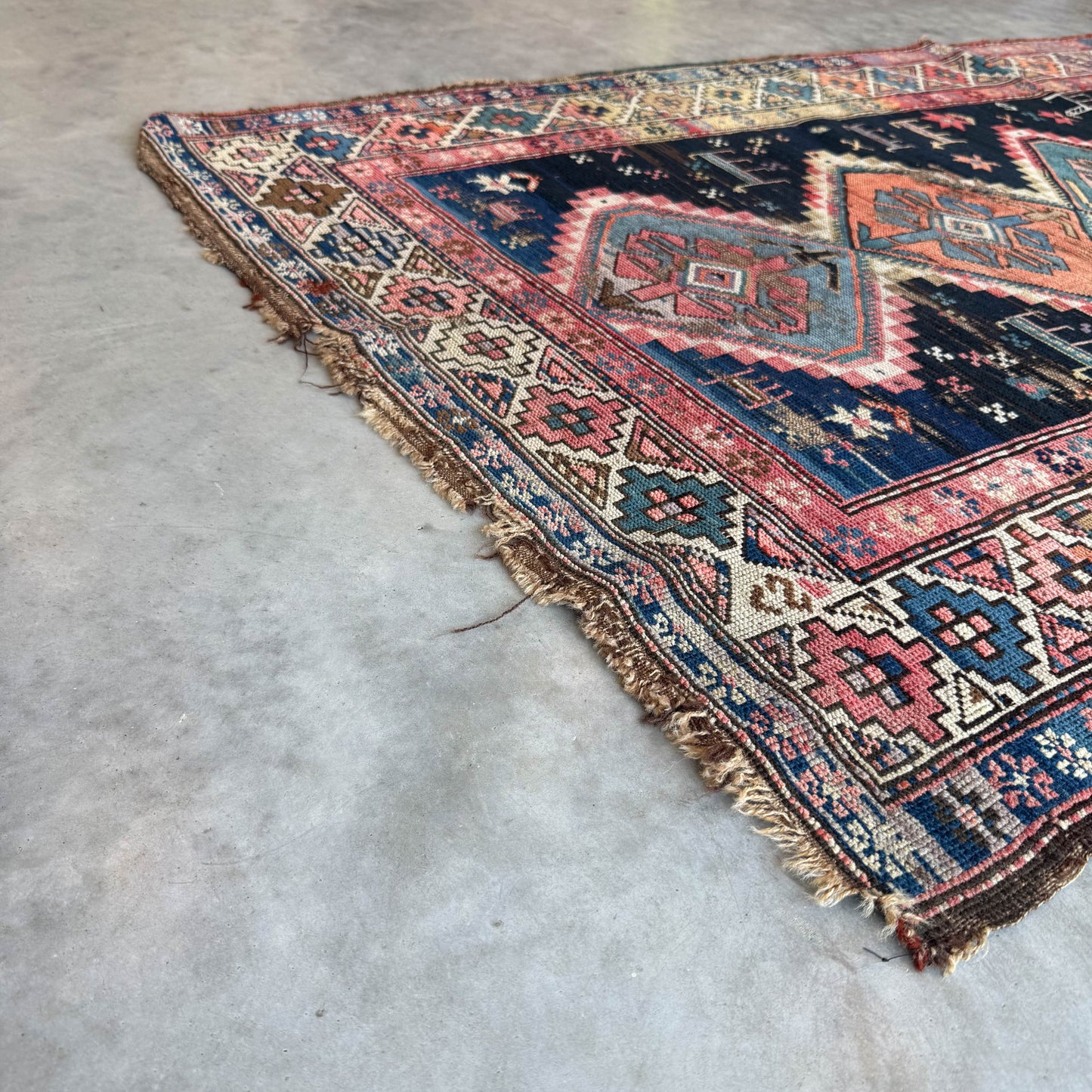 Antique Kazak Runner #R1334 - 3'9" x 8'4"