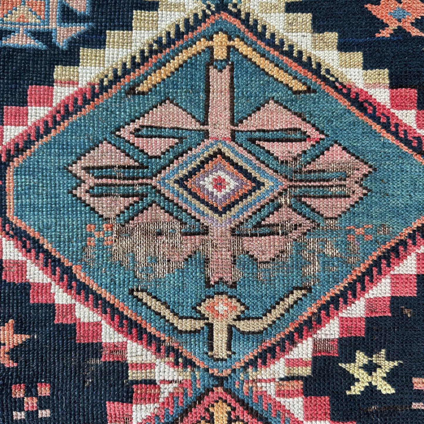 Antique Kazak Runner #R1334 - 3'9" x 8'4"