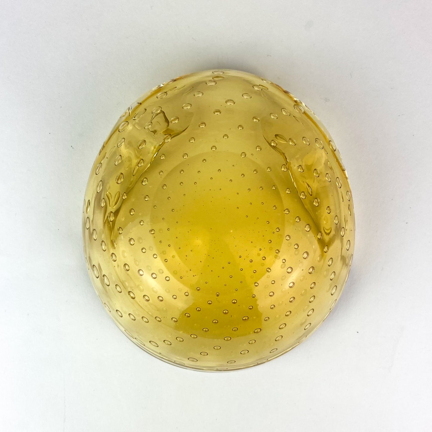 Amber Bullicante Freeform Glass Catchall/Ashtray #O694