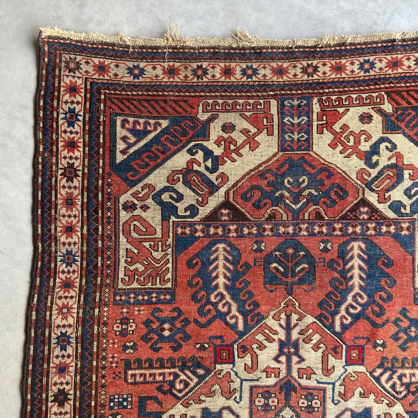 Antique Karabagh Accent Rug #R1235 - 4'8" x 7'3"