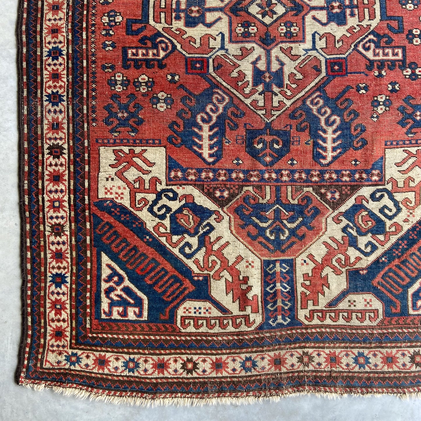 Antique Karabagh Accent Rug #R1235 - 4'8" x 7'3"