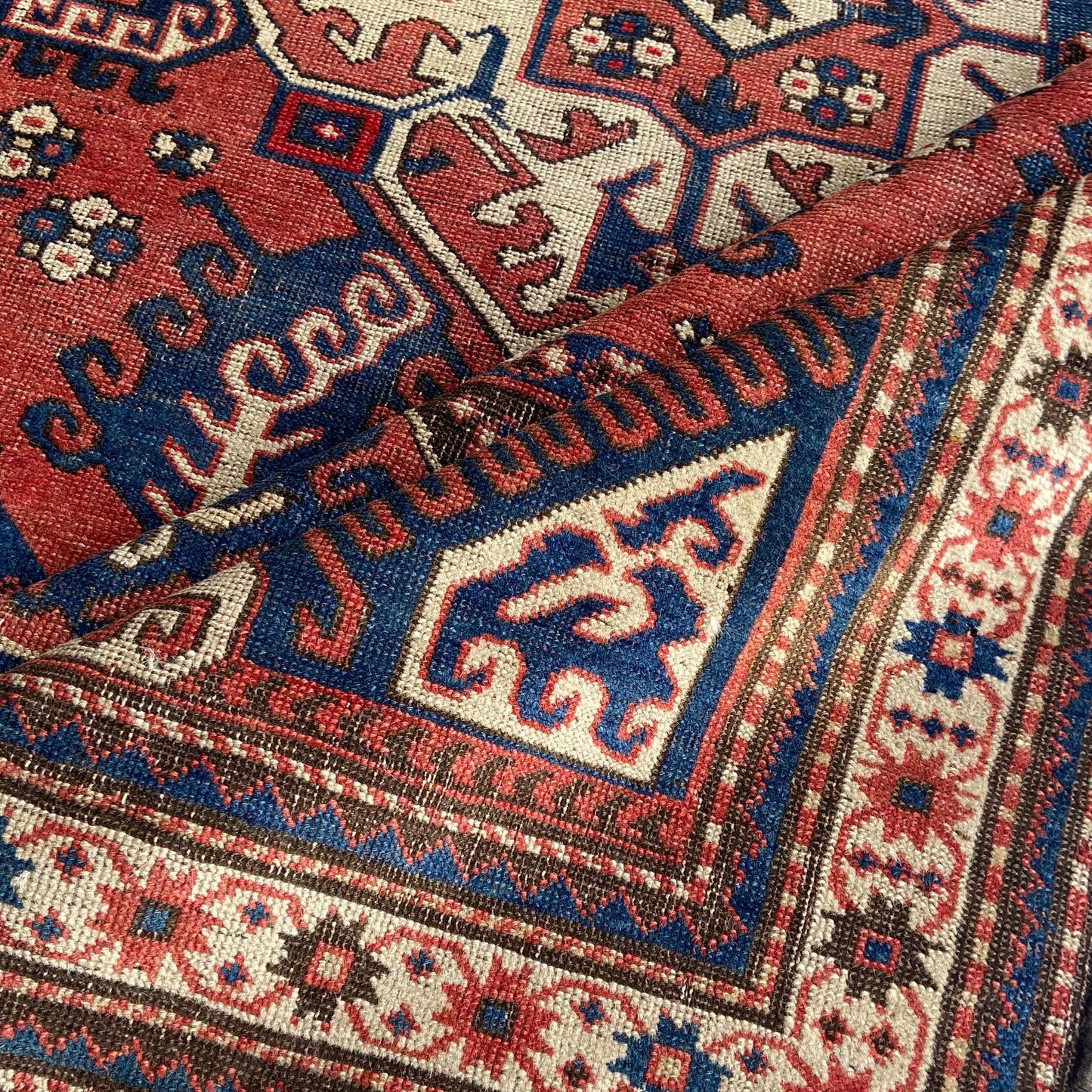 Antique Karabagh Accent Rug #R1235 - 4'8" x 7'3"