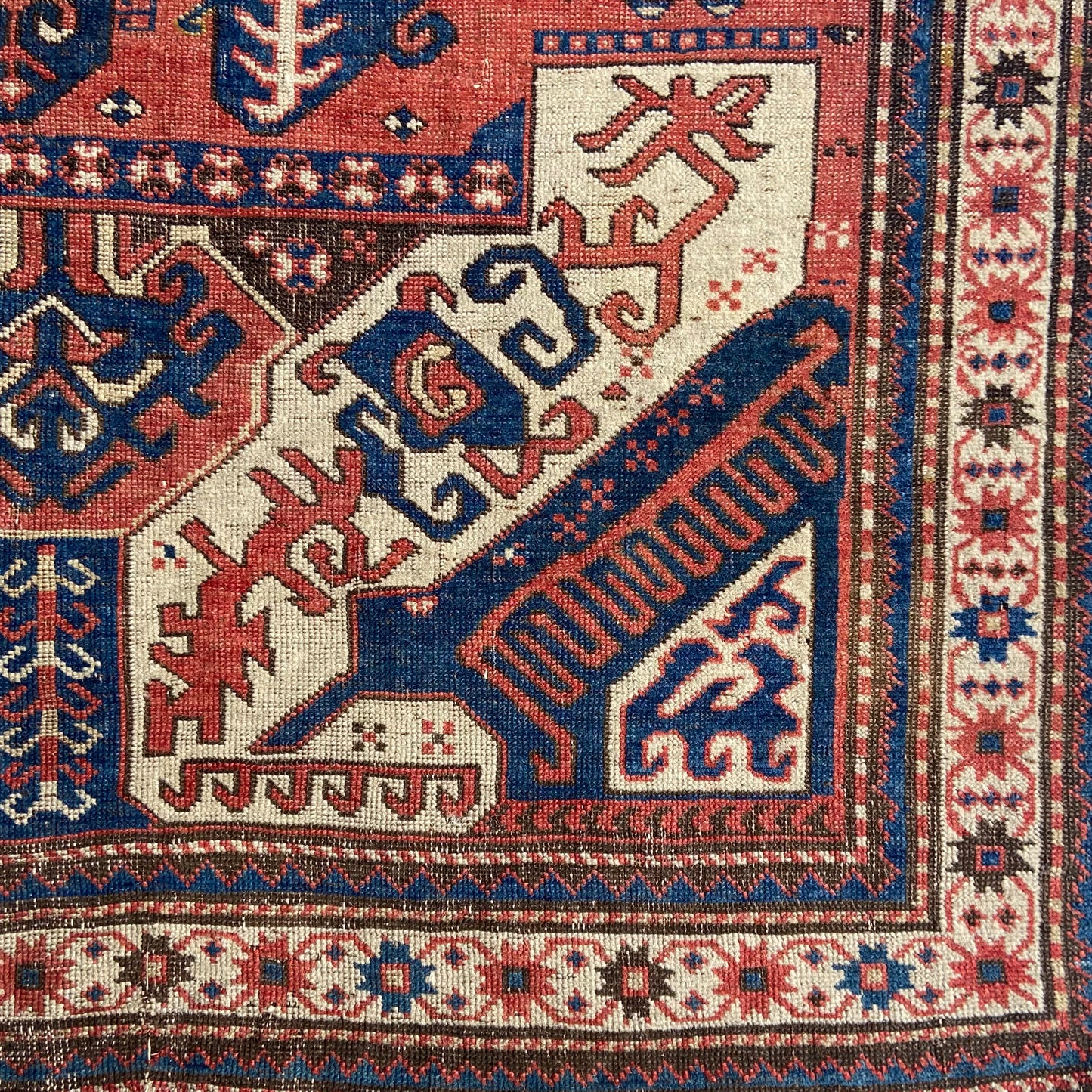 Antique Karabagh Accent Rug #R1235 - 4'8" x 7'3"