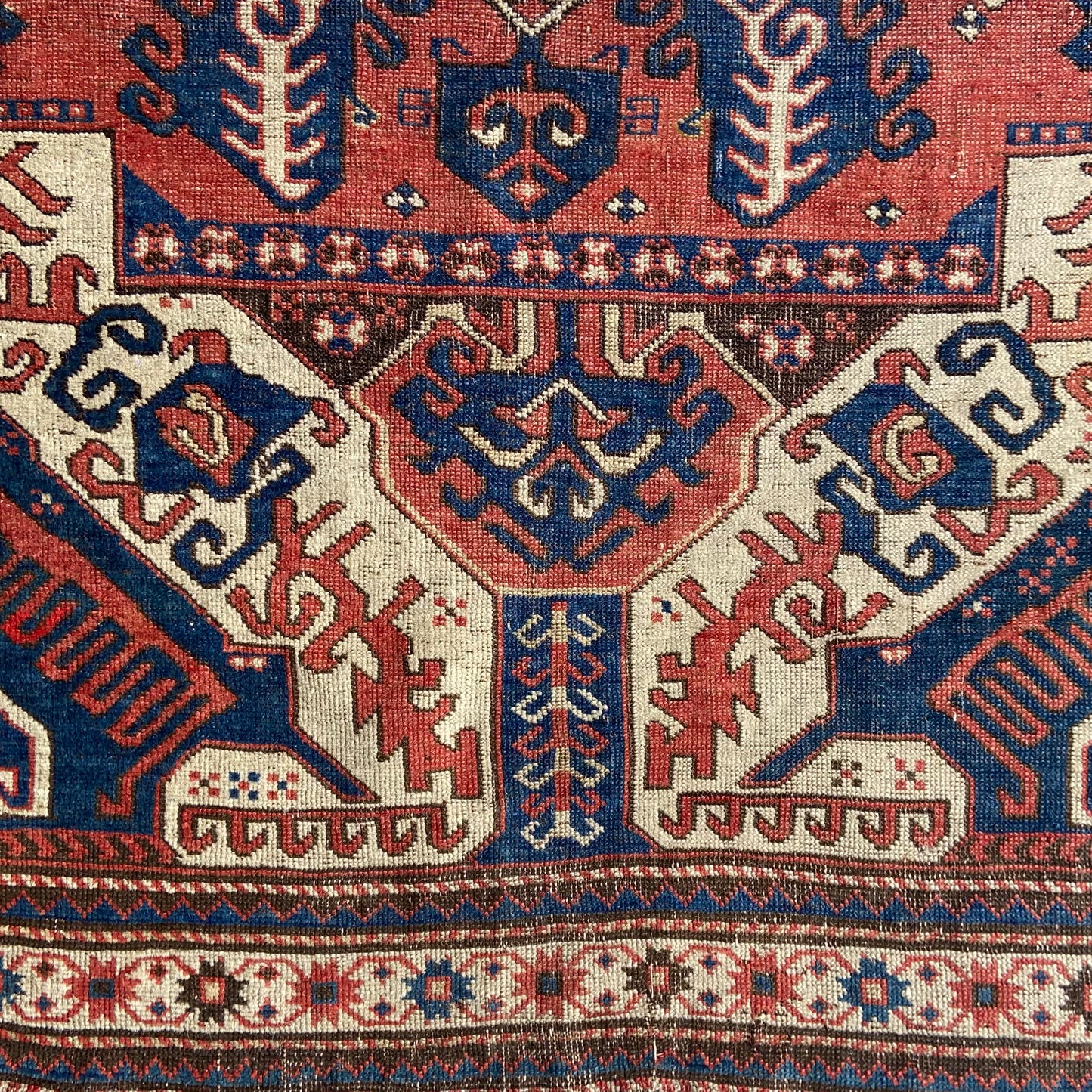 Antique Karabagh Accent Rug #R1235 - 4'8" x 7'3"