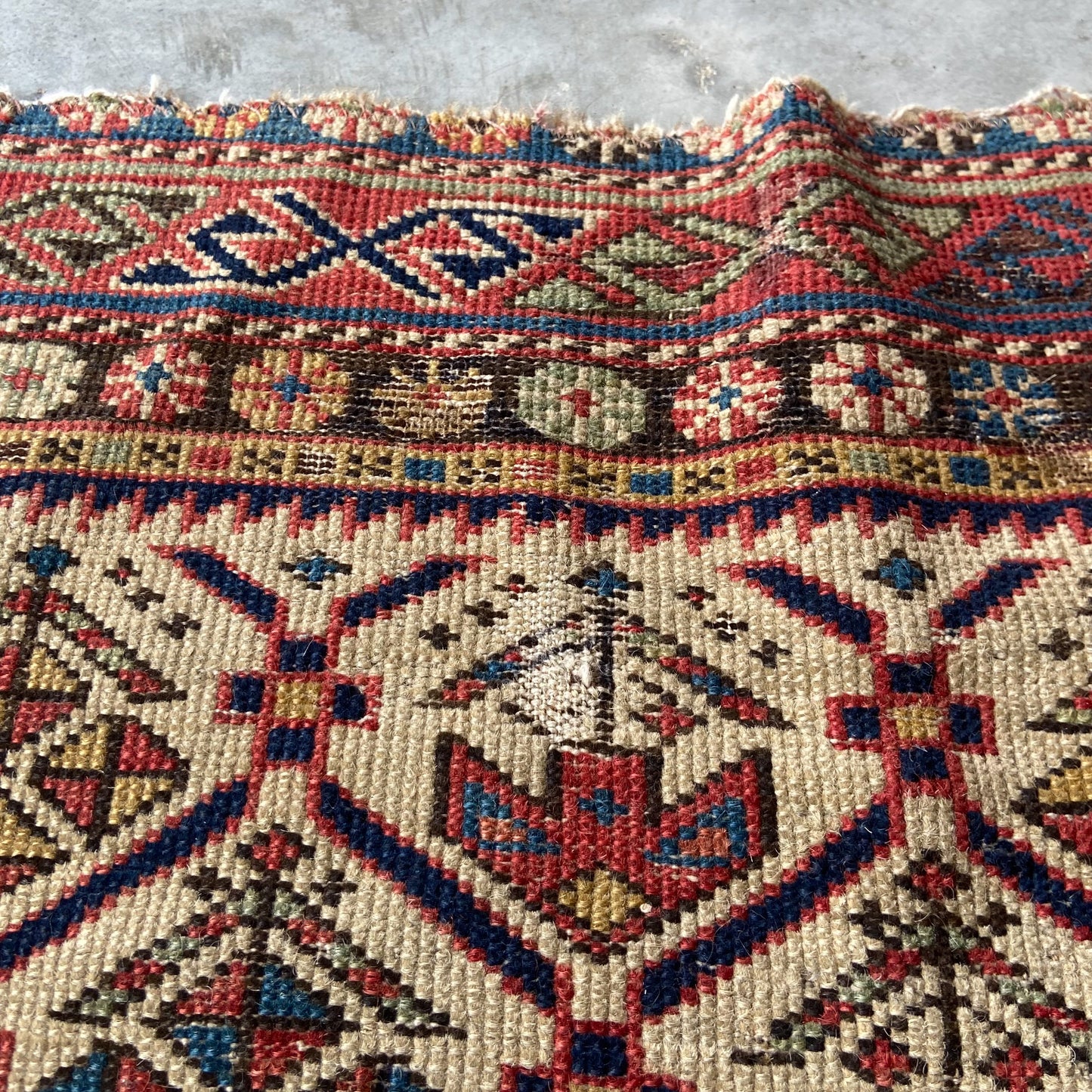 Antique Shirvan Marasali Prayer Rug #R1251 - 3'7" x 4'3"