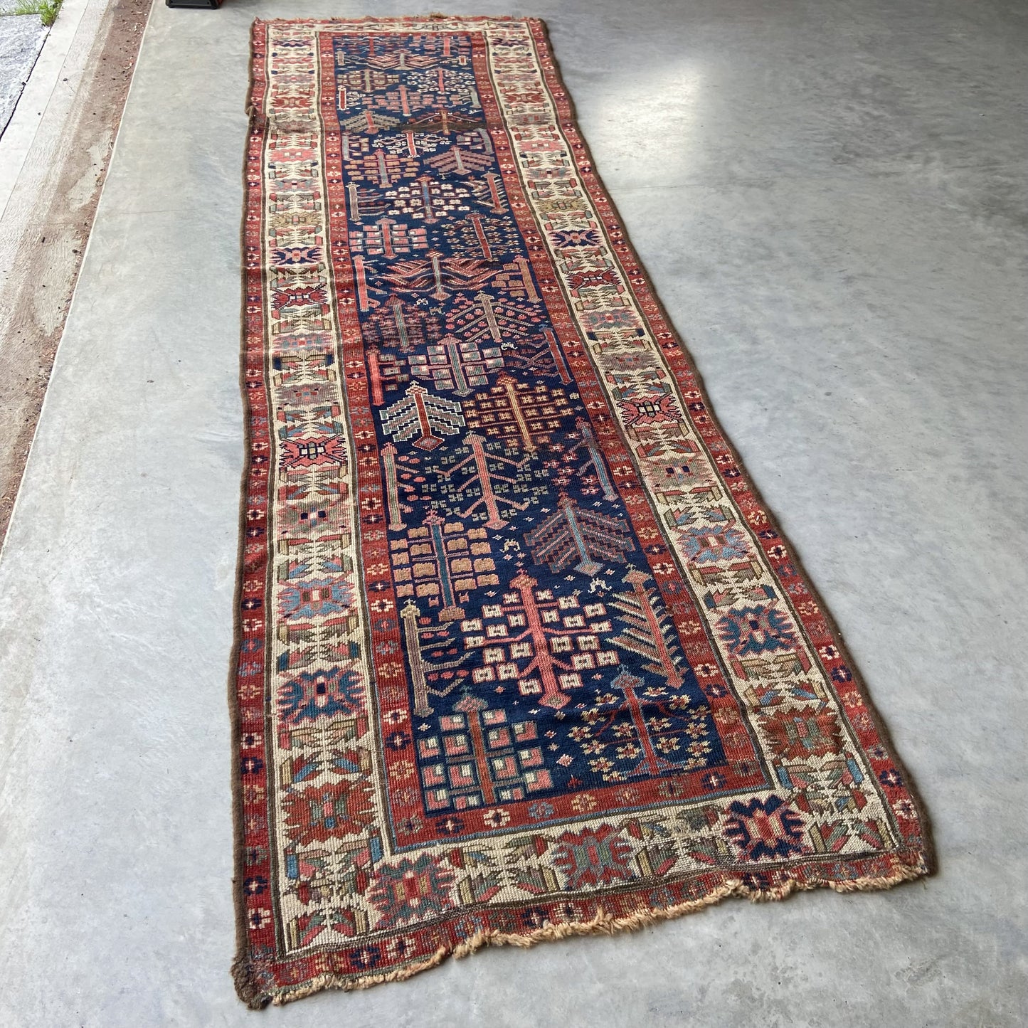 Antique Caucasian Runner #R1281 - 3'2" x 10'10"