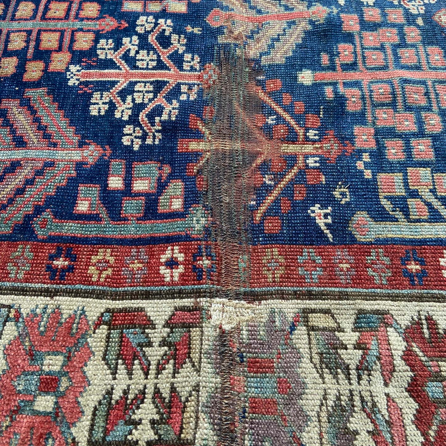 Antique Caucasian Runner #R1281 - 3'2" x 10'10"