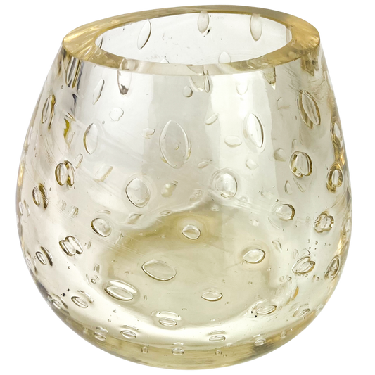 Champagne Ovoid Bubble Glass Vase #O633