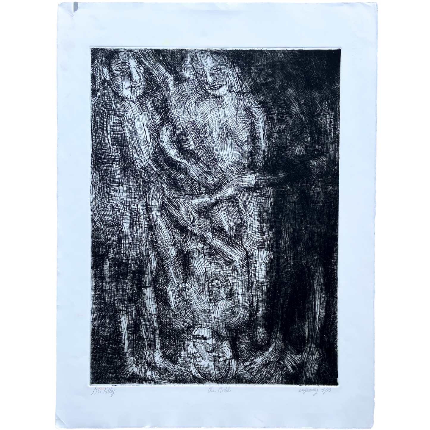 The Model (1990s) Engraving by Donald Kelley #P1861 - 22" x 30"