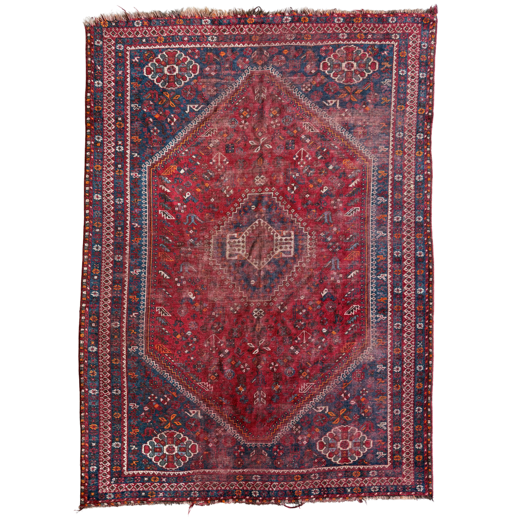 Antique Shiraz Area Rug #R1382 - 7' x 9'9