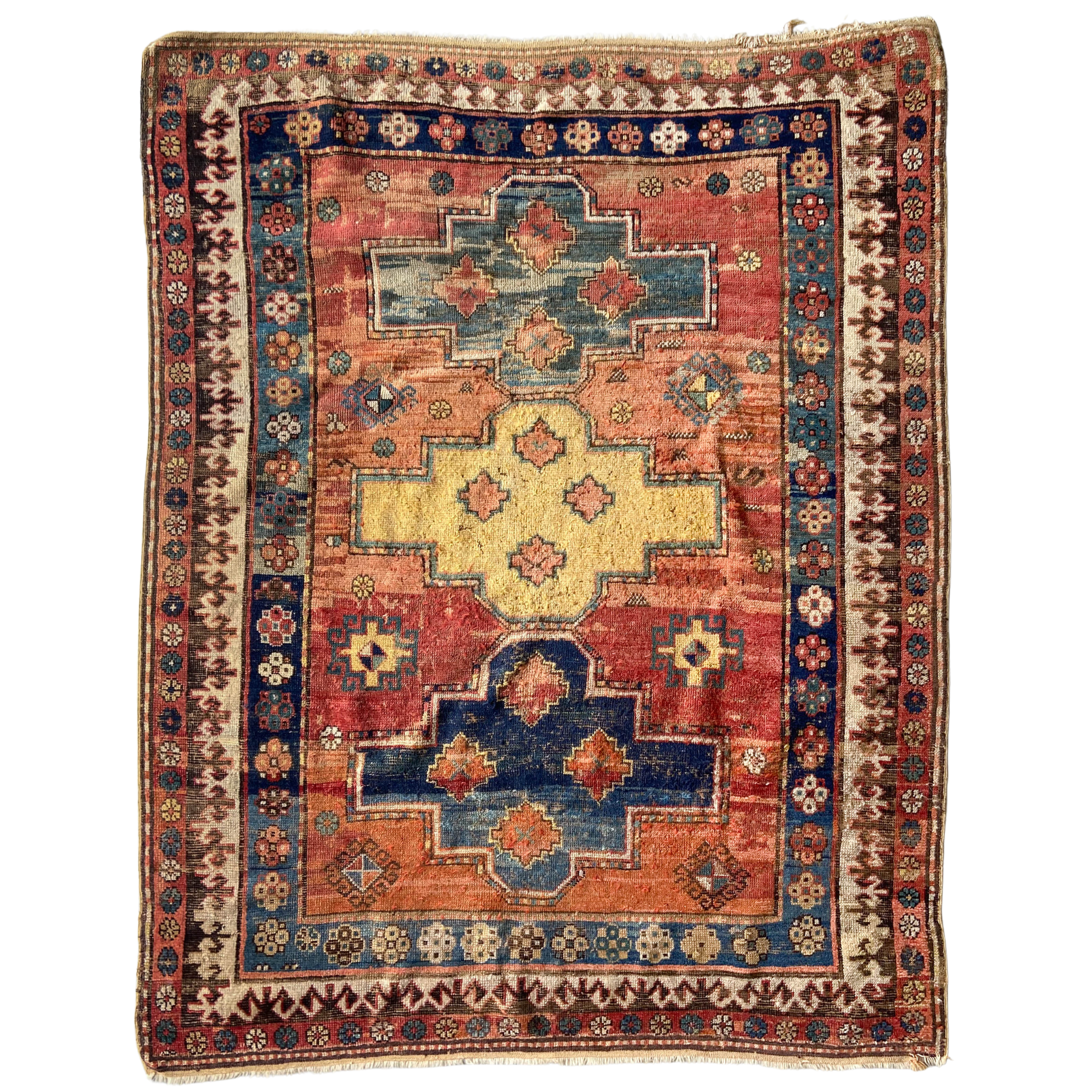 49×262 “Take a side trip” ViNTAGE RUG Antique Kazak Area Rug #R1373 - 4'10