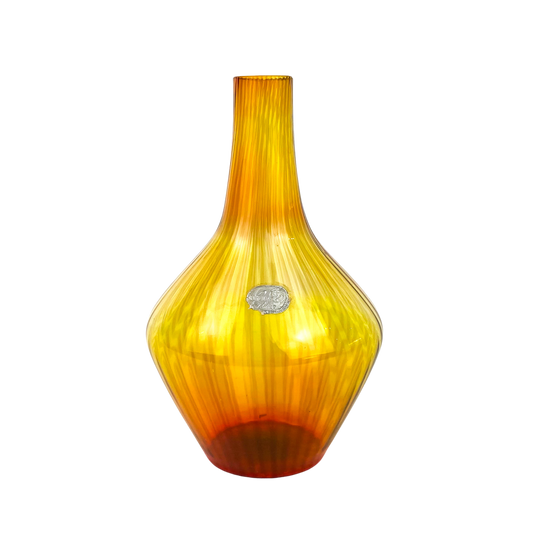 Amber Bohemia Glass Vase #O809