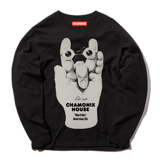 Chamonix House Black Heavyweight L/S Tee