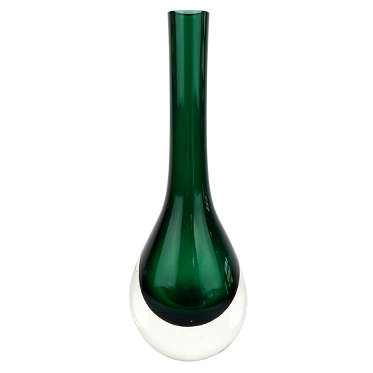Emerald Sommerso Glass Bud Vase #O804
