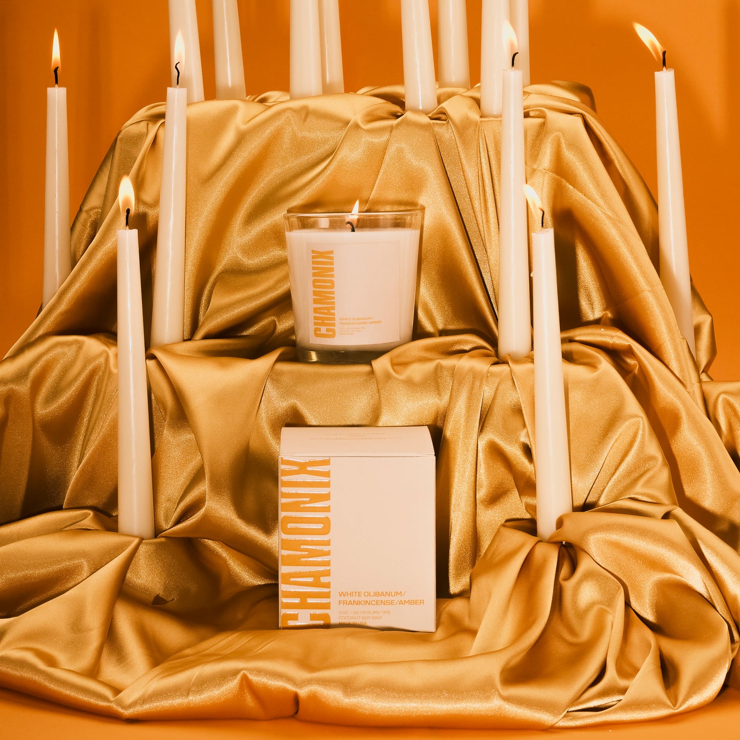Chamonix House Candle Three - White Olibanum/Frankincense/Amber