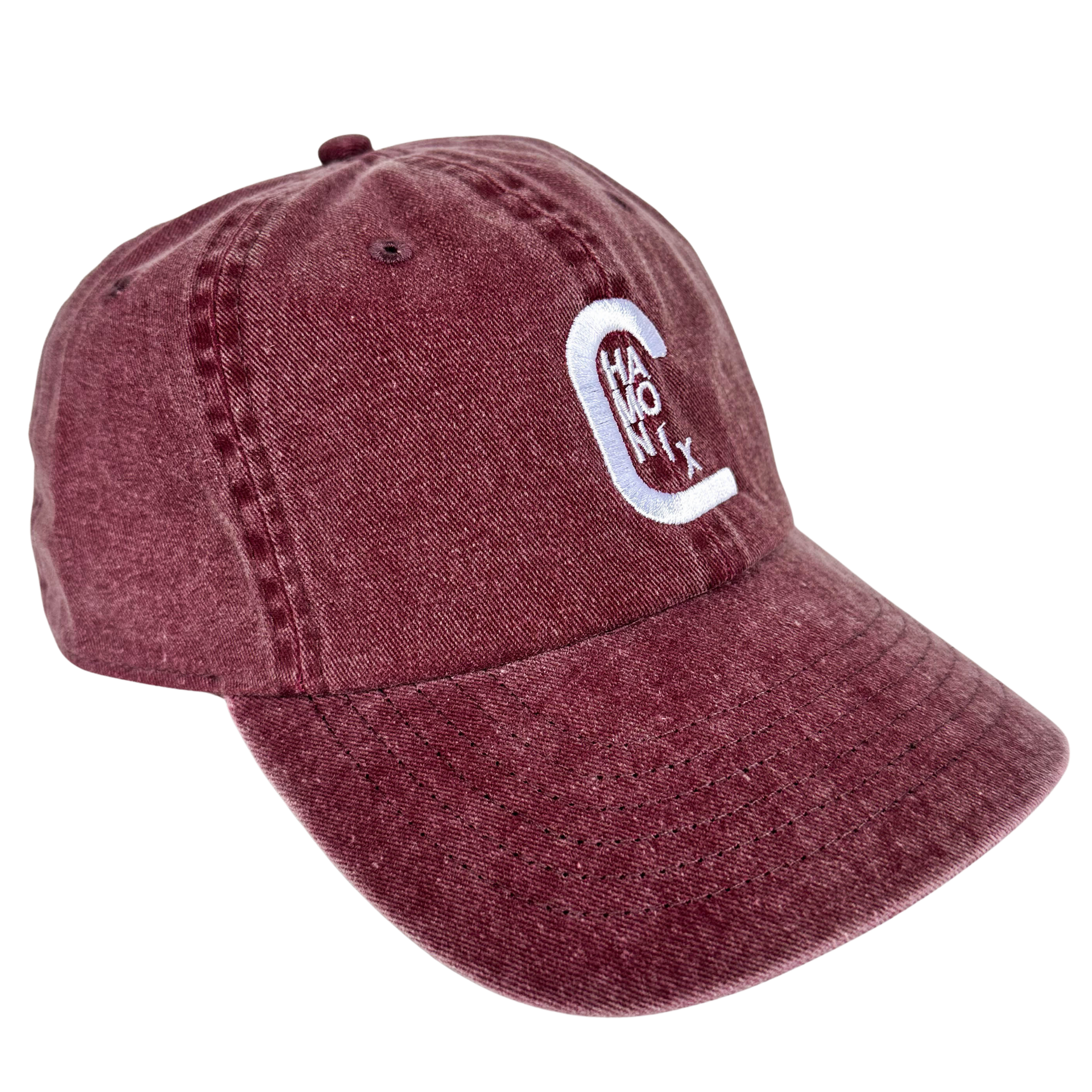 Chamonix Denim Baseball Hat - Burgundy – Chamonix House