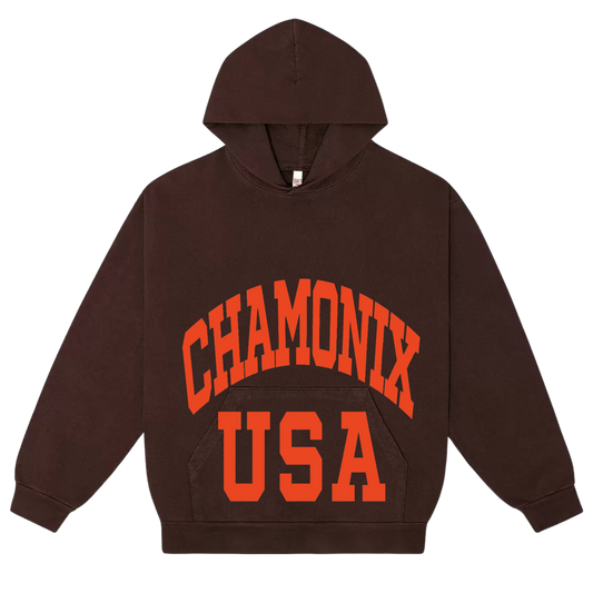 Brown Chamonix USA Hoodie