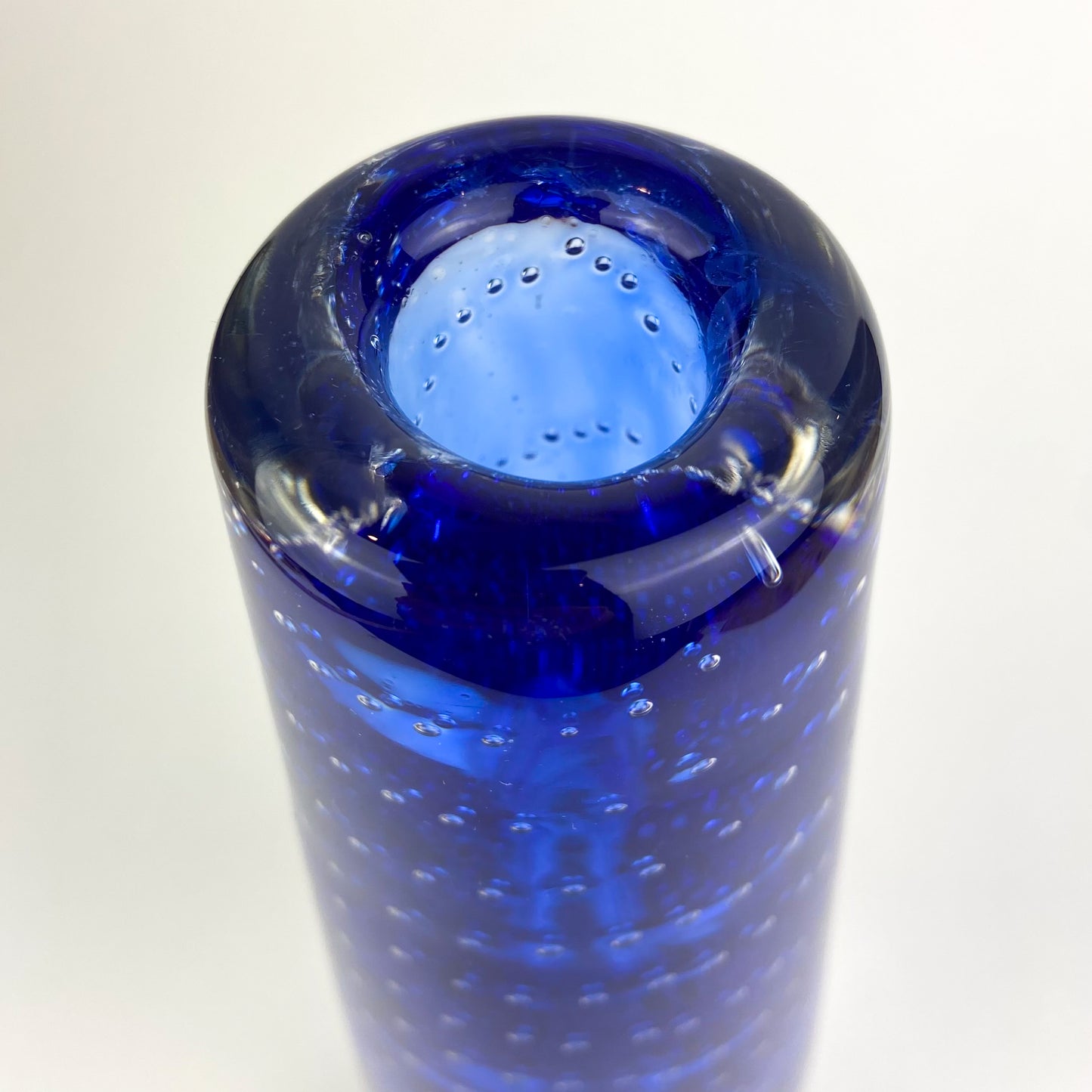 German Glashütte Theresienthal Sommerso Glass Vase #O1373