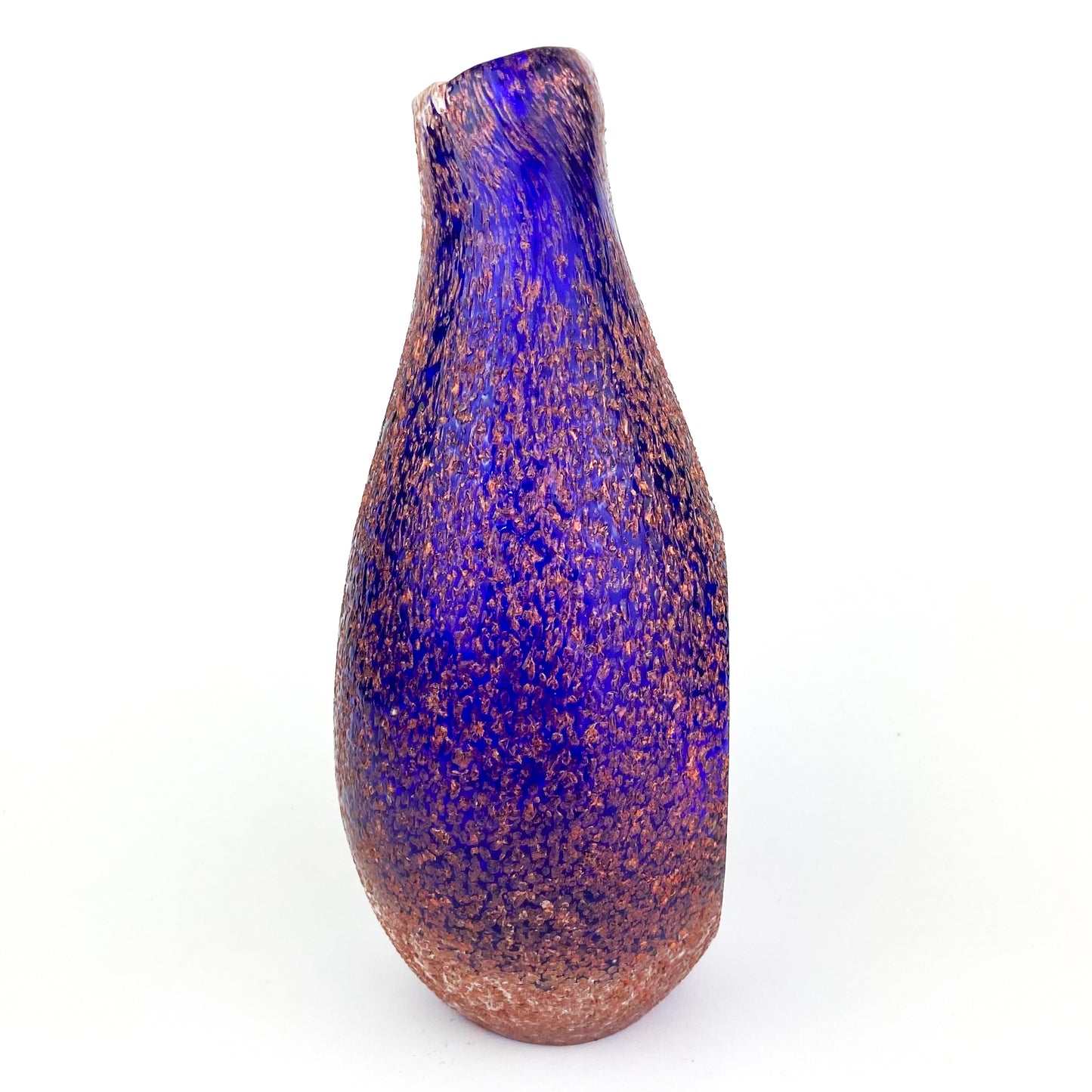 Murano Mandruzatto Flaked Sommerso Glass Bottle #O767
