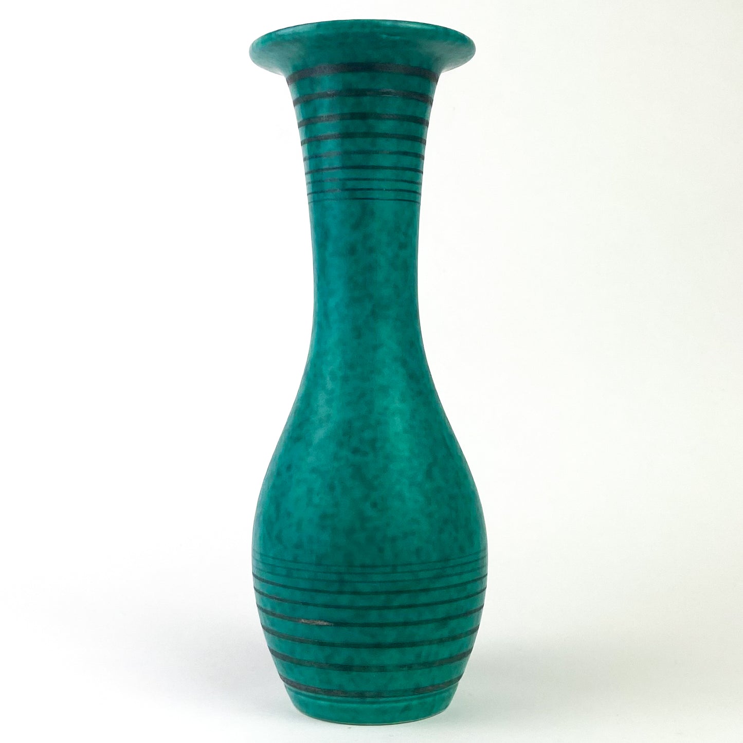 Mottled Green Gustavsberg Argenta Stoneware Vase #O1055