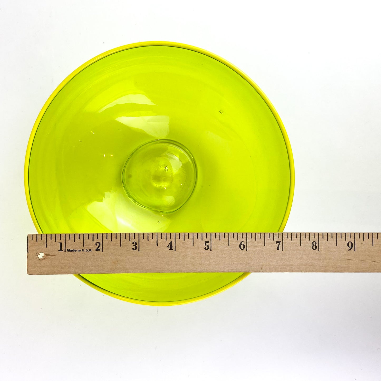 Handblown Lime Studio Art Glass Bowl #O1153