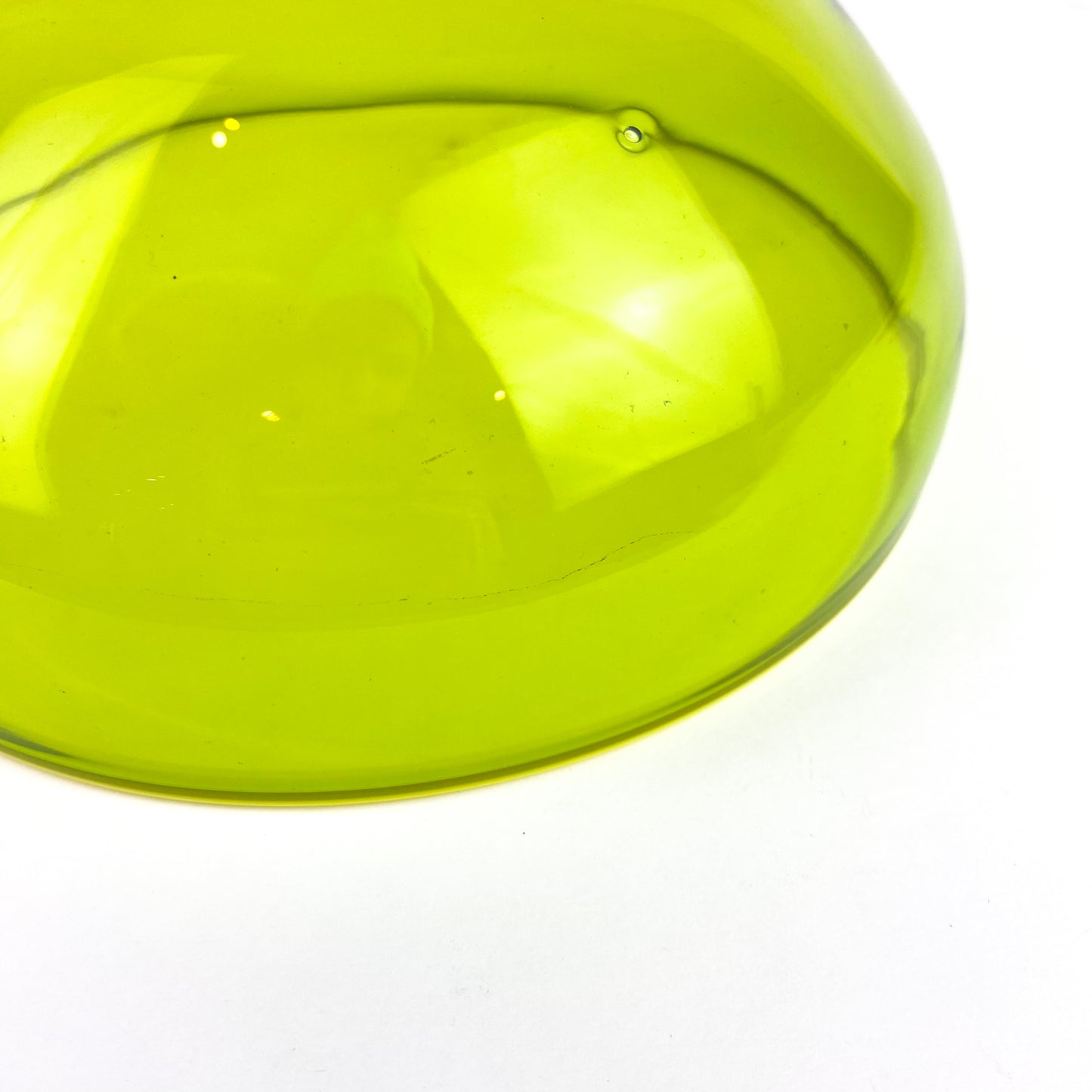 Handblown Lime Studio Art Glass Bowl #O1153