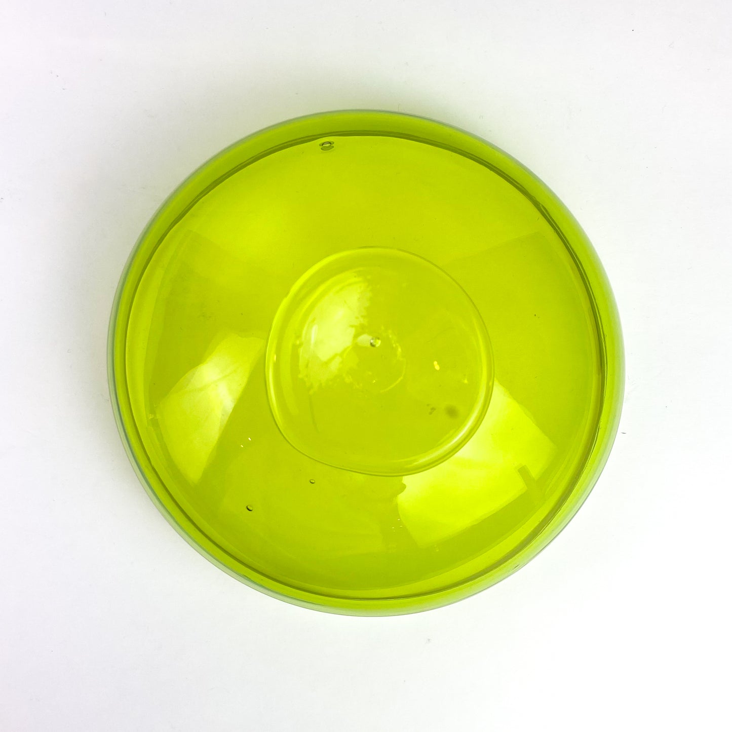 Handblown Lime Studio Art Glass Bowl #O1153