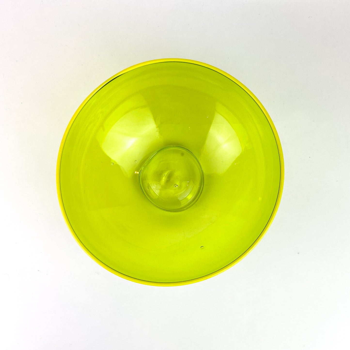 Handblown Lime Studio Art Glass Bowl #O1153